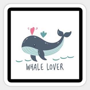 Whale fish lovers Sticker